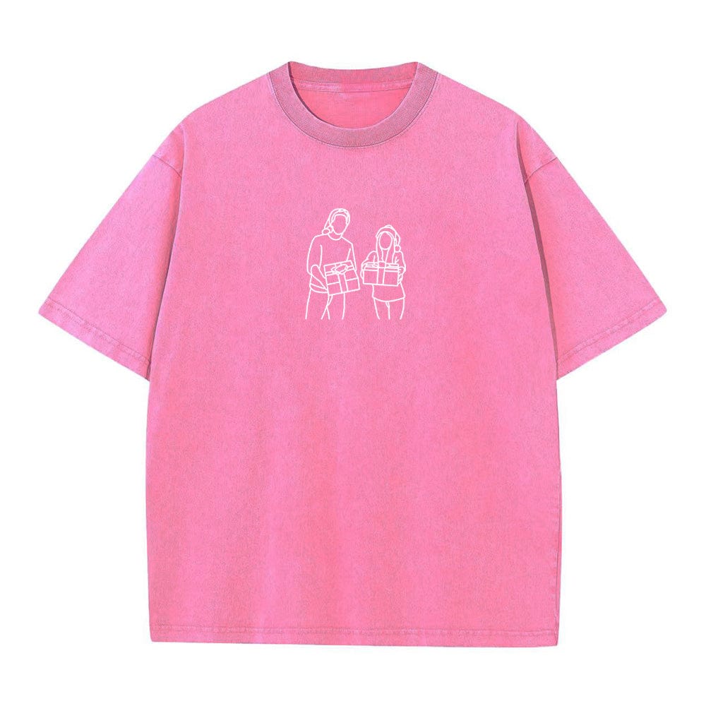 Wash T-shirt personalized embroidery - player, color embroidery, contour embroidery