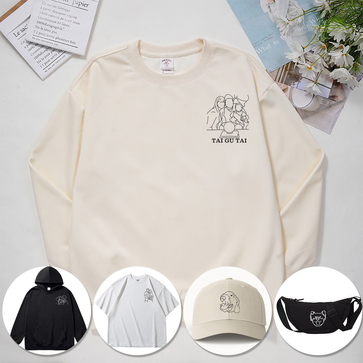 Father and Son Embroidered Sweatshirt, Hoodie, Personalized Father’s Day Gifts, Unique Gifts for Dad