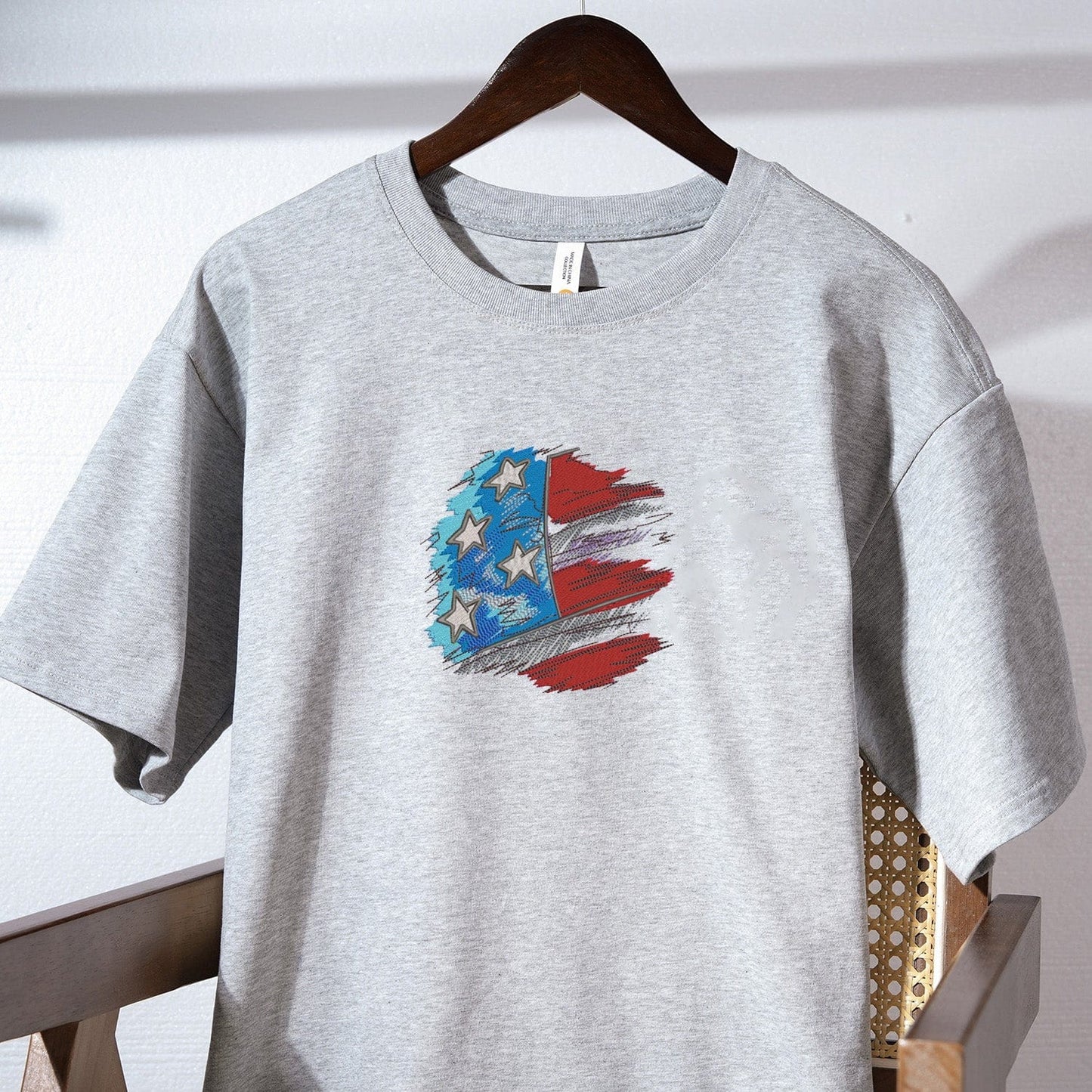 flag day. Memorials, thanksgivers, embroidered T-shirts