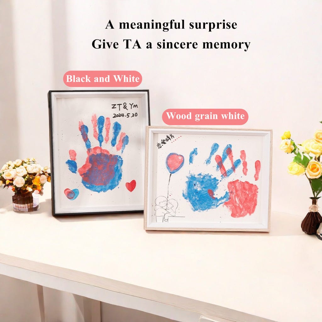 Diy couple handprint picture frame Birthday gift Anniversary Valentine's Day picture frame