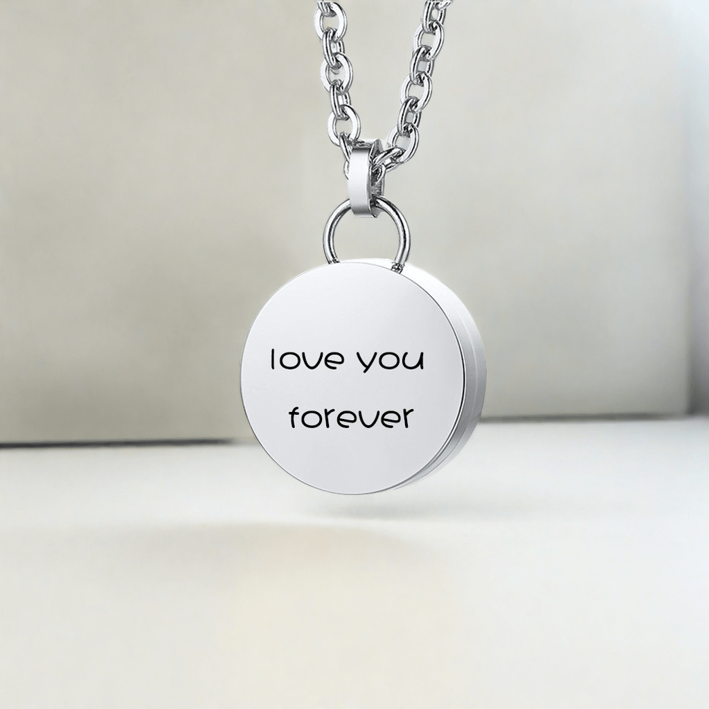 Personalized Heart Cremation Charm Necklace For Pet Ashes