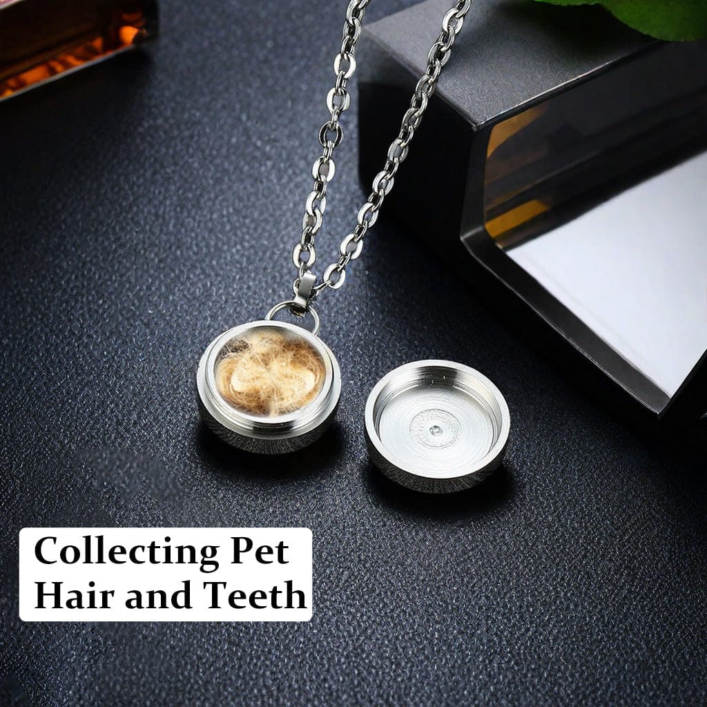 Personalized Heart Cremation Charm Necklace For Pet Ashes
