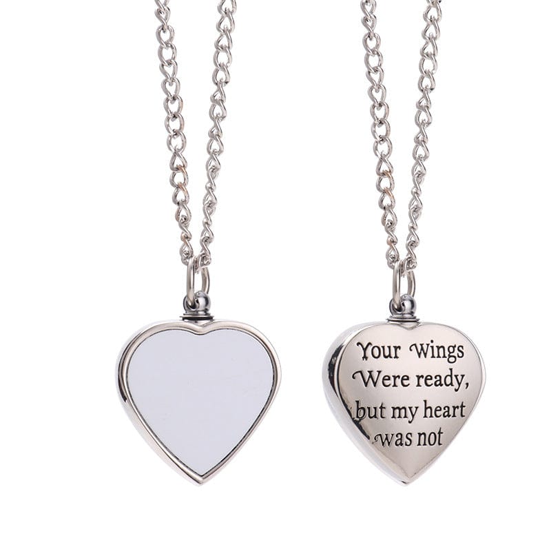 Personalized Heart Cremation Charm Necklace For Pet Ashes
