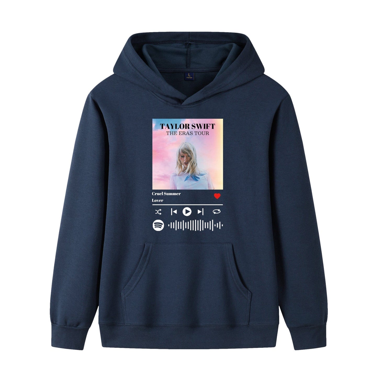 Custom Spotify Scannable Music Code Hoodie With Photo