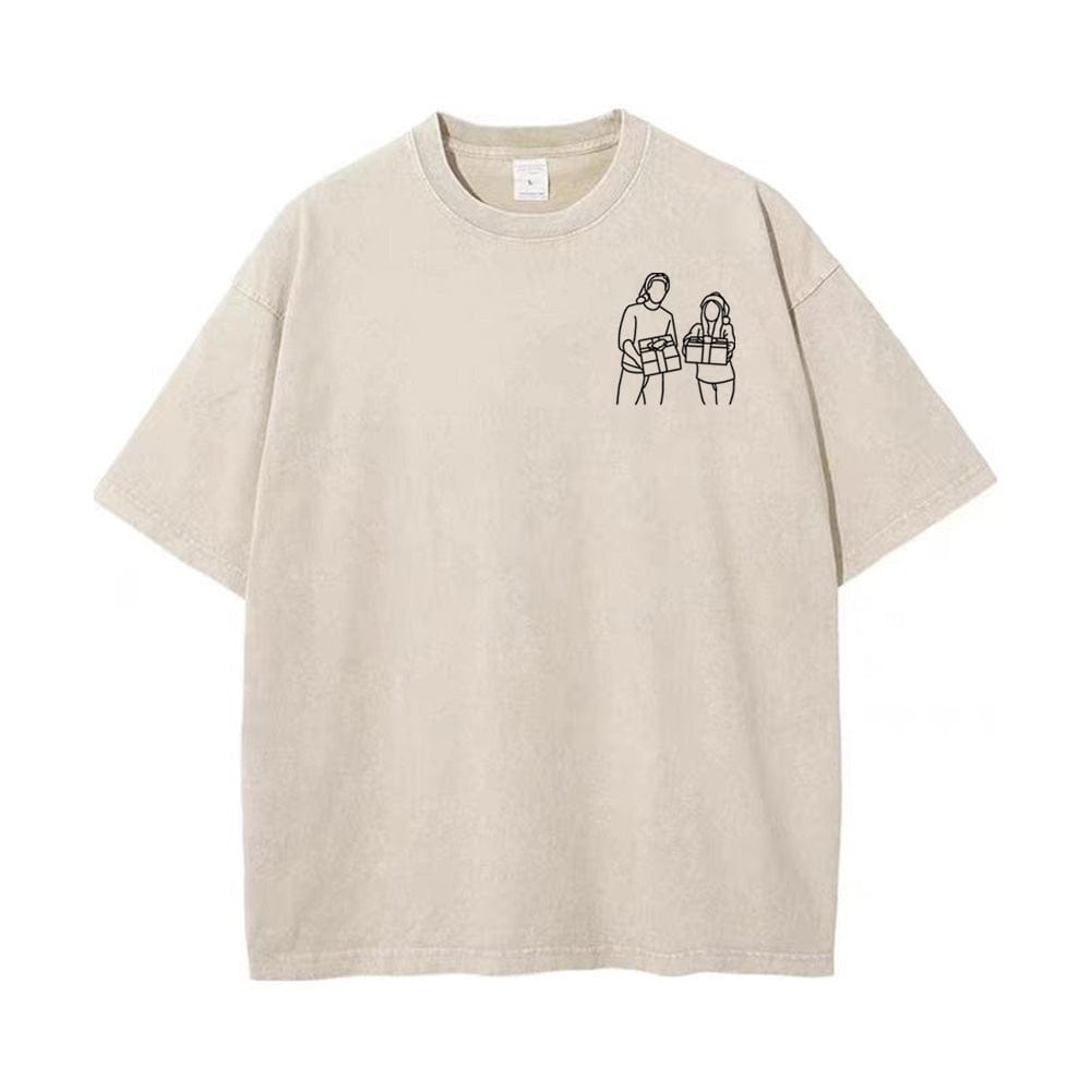 Wash T-shirt personalized embroidery - player, color embroidery, contour embroidery