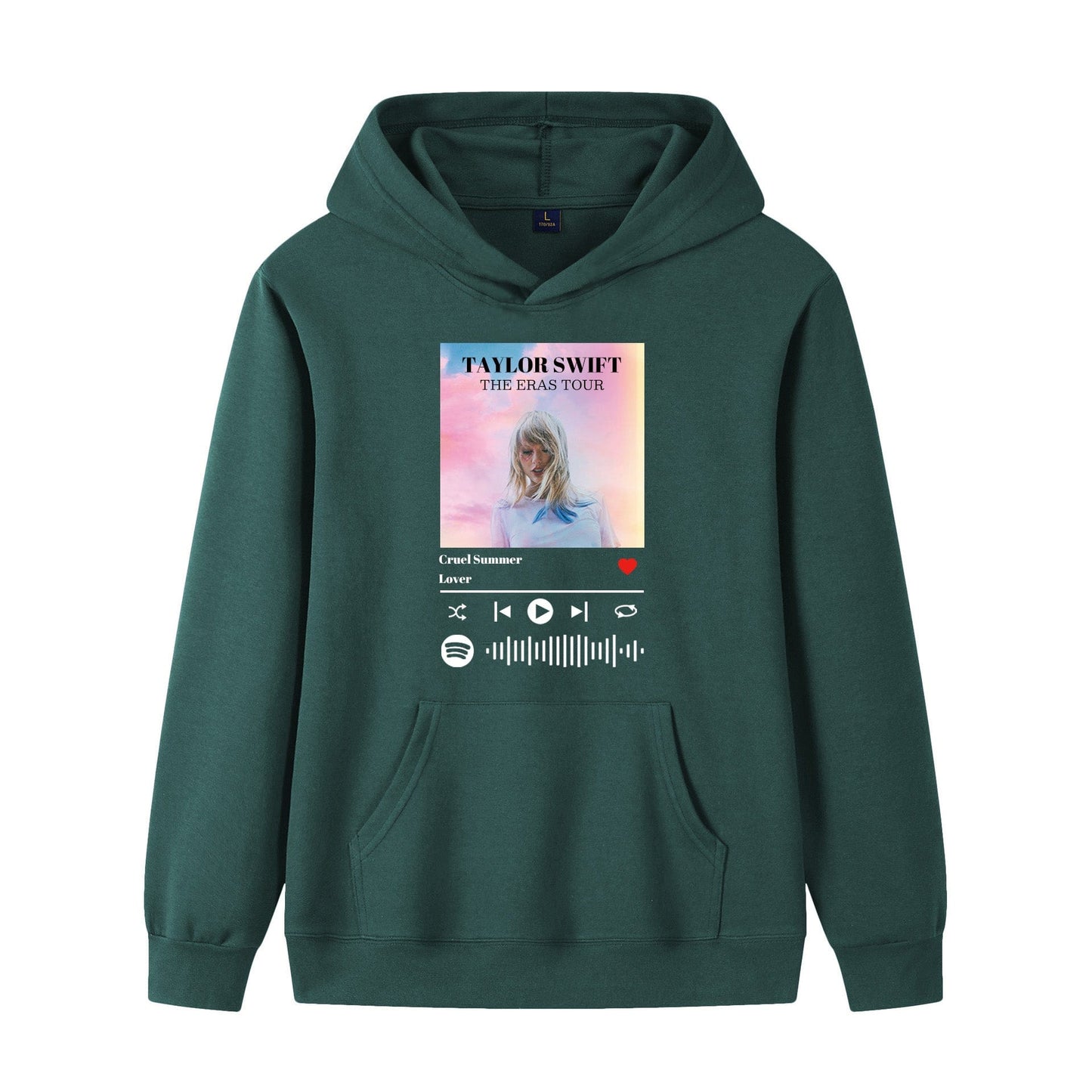 Custom Spotify Scannable Music Code Hoodie With Photo