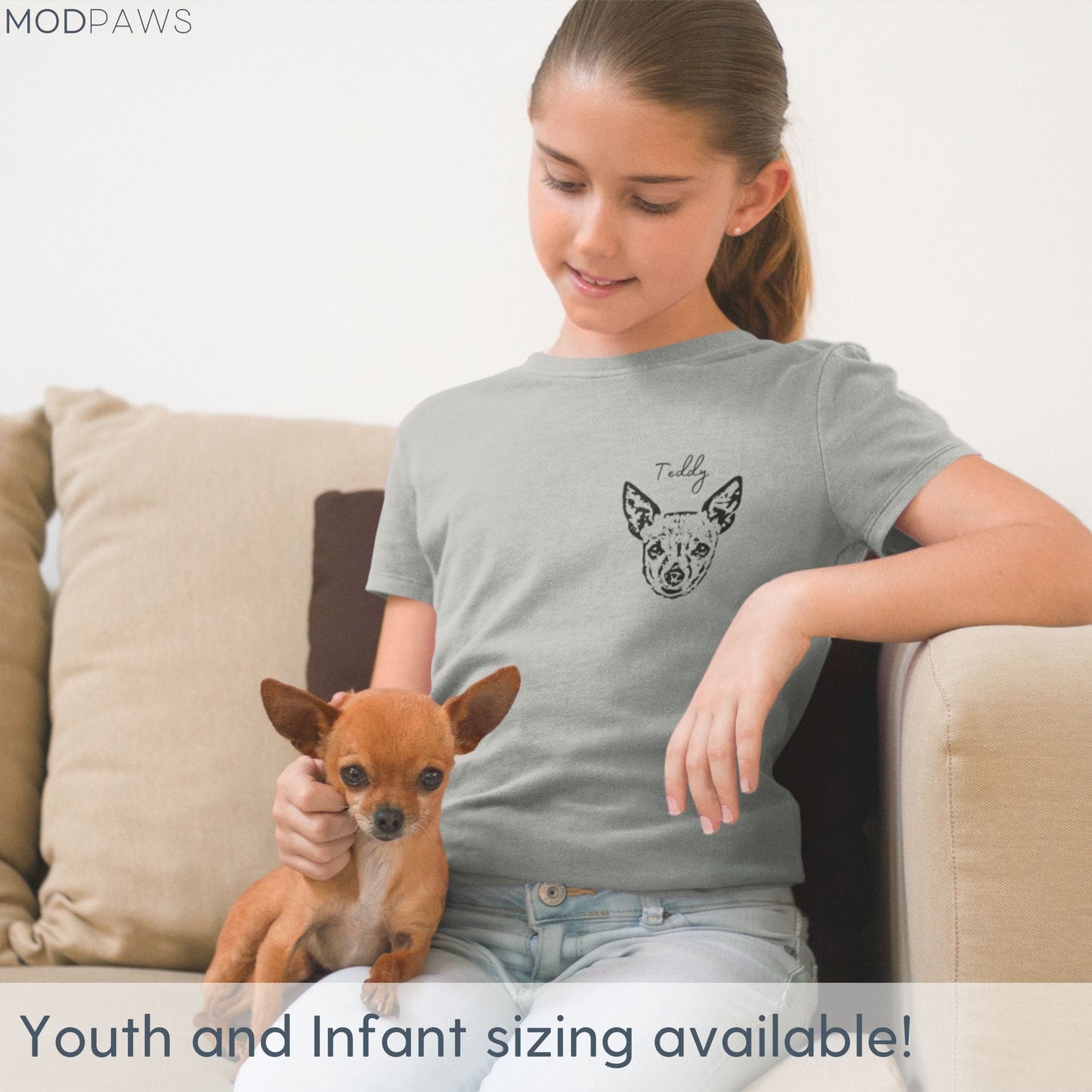 Custom Pet Shirt - Corner Pet Photo + Name