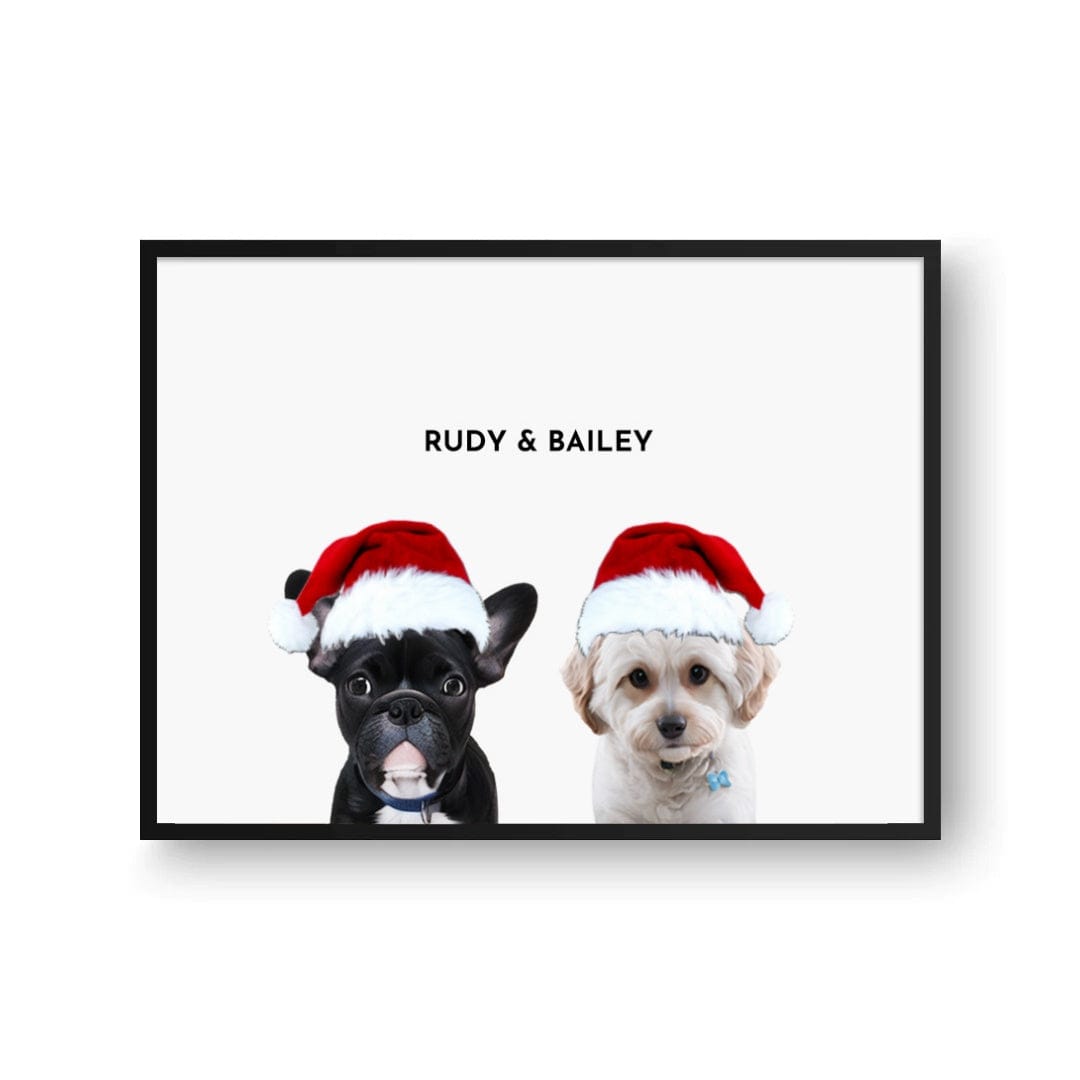 Two Pet Christmas Portraits
