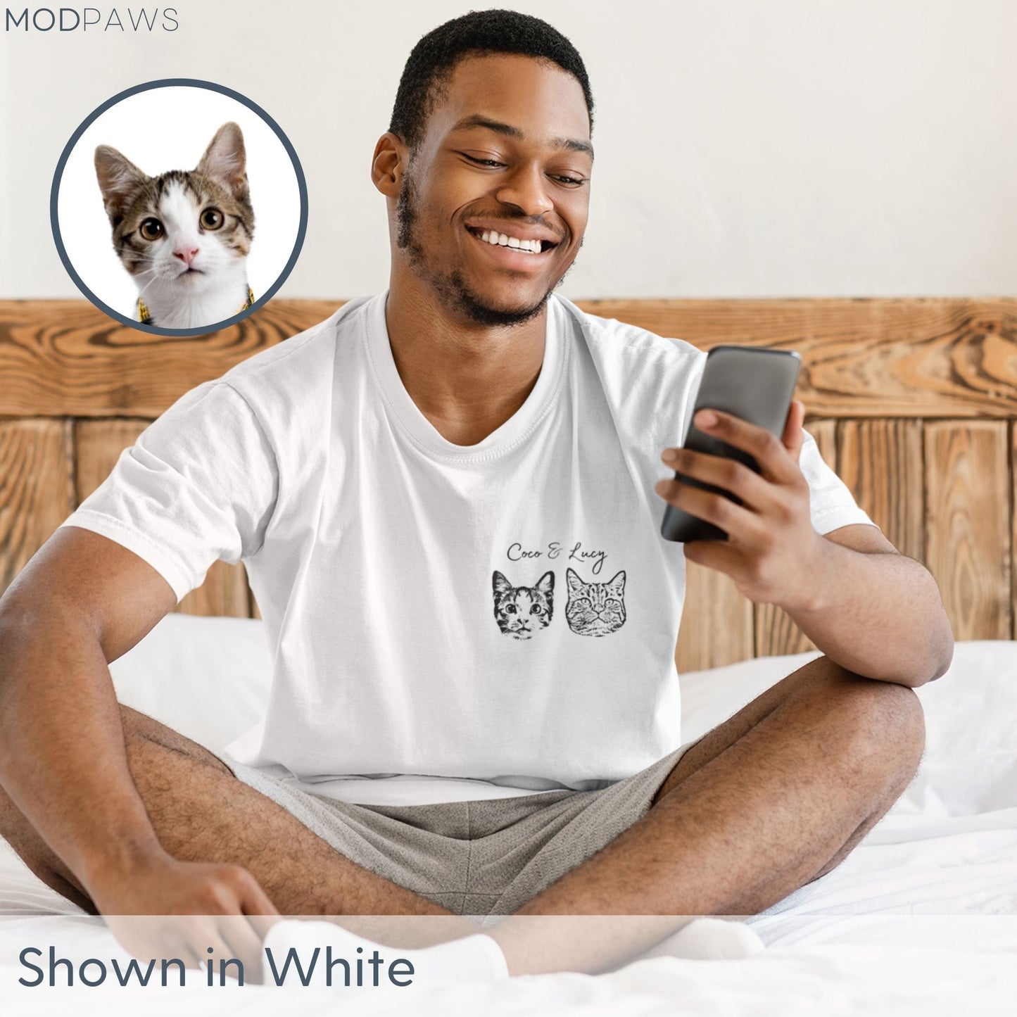 Custom Pet Shirt - Corner Pet Photo + Name