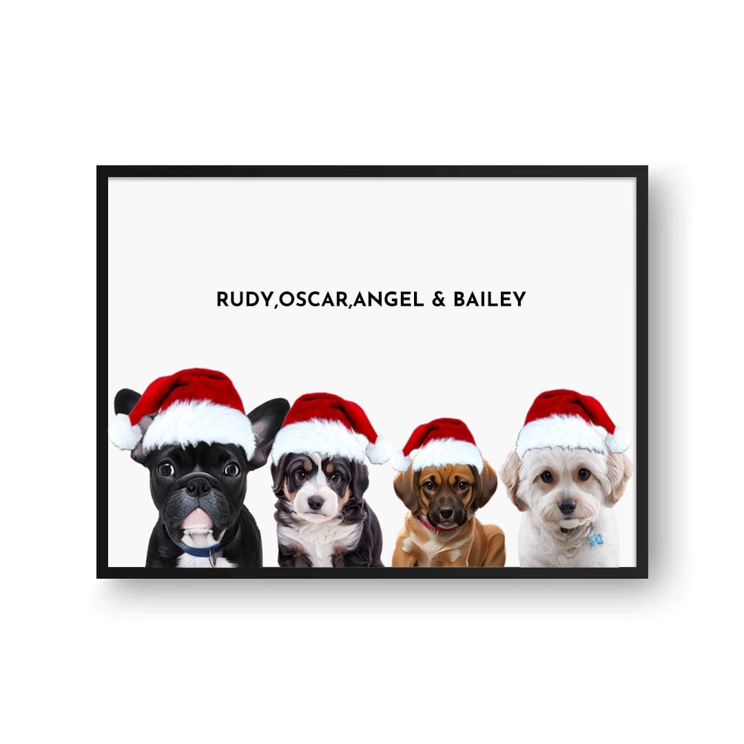 Four Pet Christmas Portraits