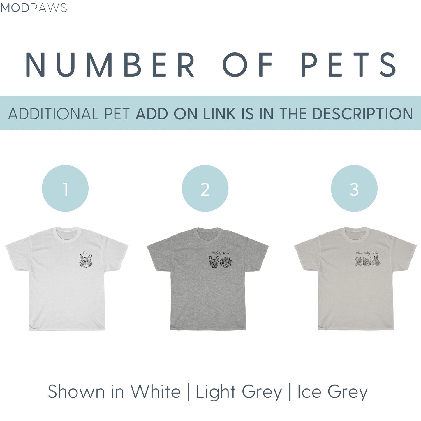 Custom Pet Shirt - Corner Pet Photo + Name