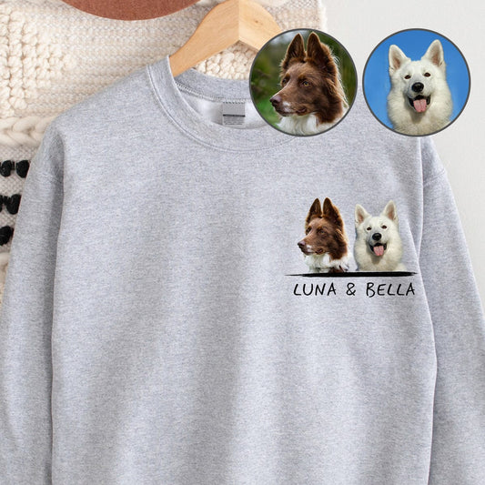 Custom Embroidered Hoodie | Fall Edition Heat Transfer Pet Photo Design | Unique Style for Pet Lovers in Europe & America