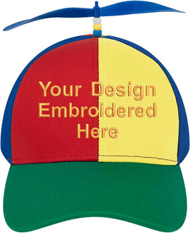 TopTie Custom 3D Puff Embroidery Propeller Cap Adult Unisex Baseball Cap Colorful Outdoor Hat