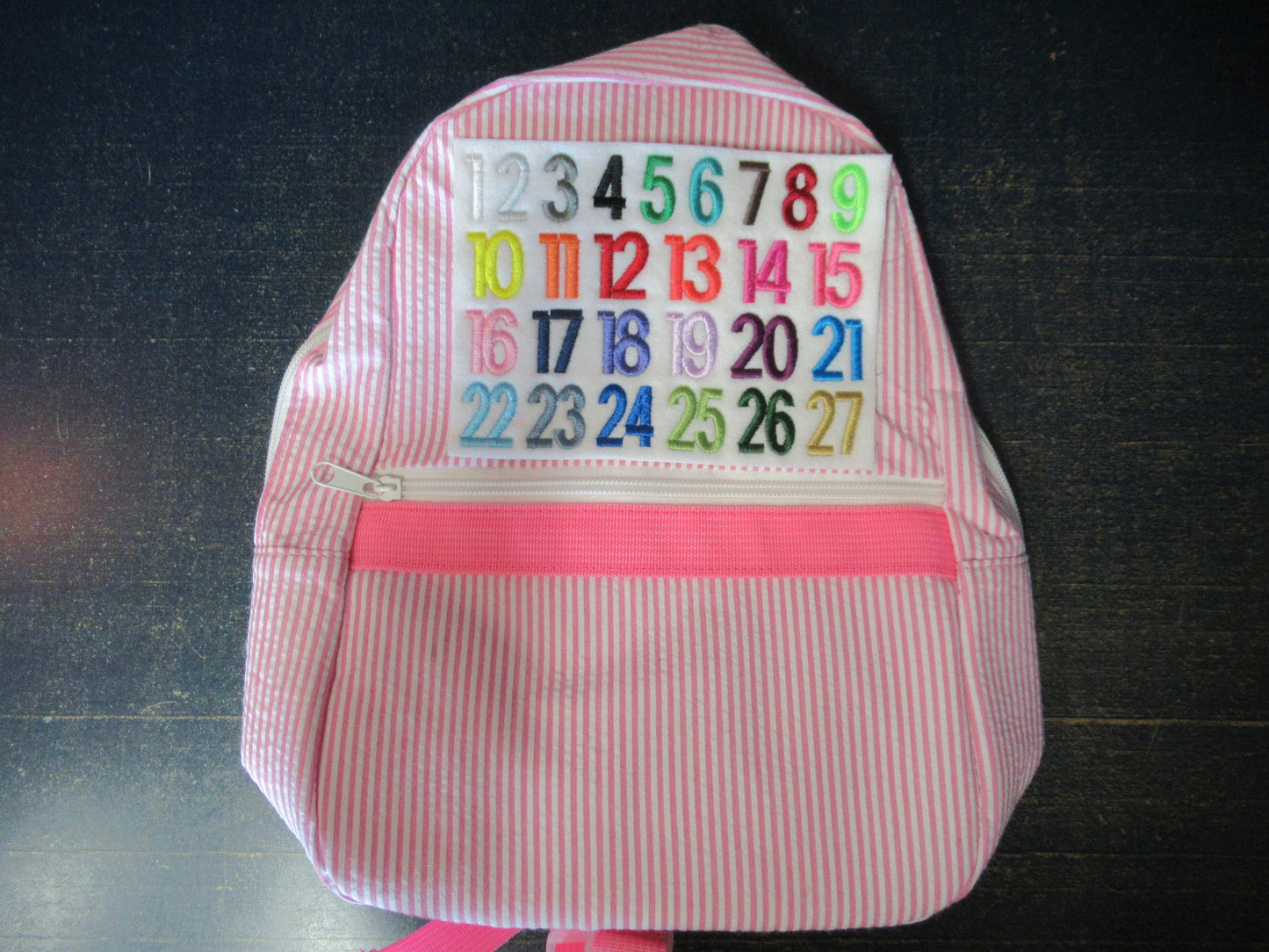 Personalized Seersucker Toddler Backpack: Flower Girl Gift, Ring Bearer Gift