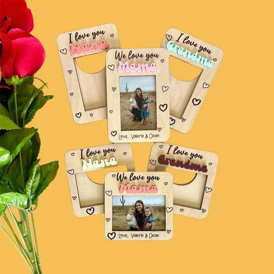 Instax Mini Magnetic Fridge Photo Frame | Personalized Mother’s Day Gift for Mom, Grandma & Nana | Custom Wallet - Themed Portrait & Landscape Frame