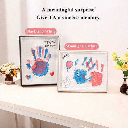 Diy couple handprint picture frame Birthday gift Anniversary Valentine's Day picture frame