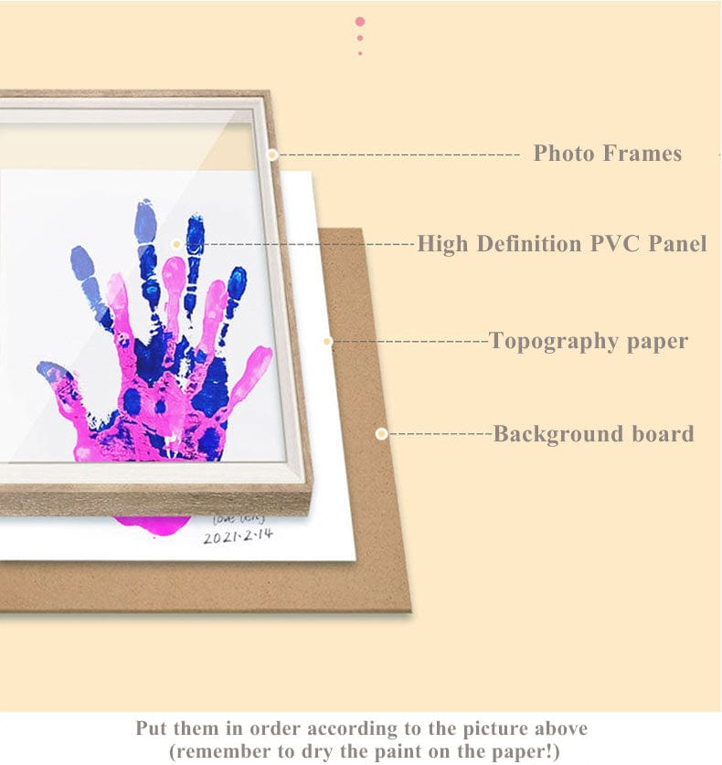 Diy couple handprint picture frame Birthday gift Anniversary Valentine's Day picture frame
