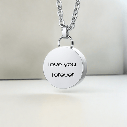 Personalized Heart Cremation Charm Necklace For Pet Ashes
