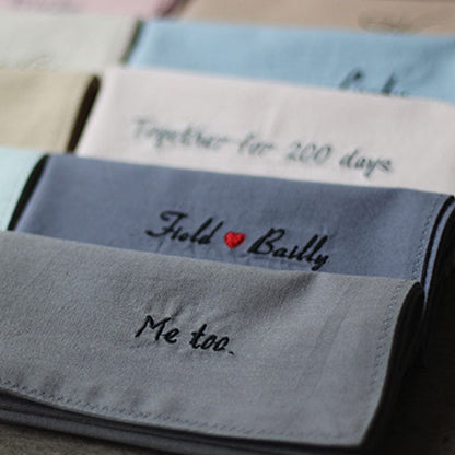 Mystichot Custom Embroidered Cotton Handkerchief