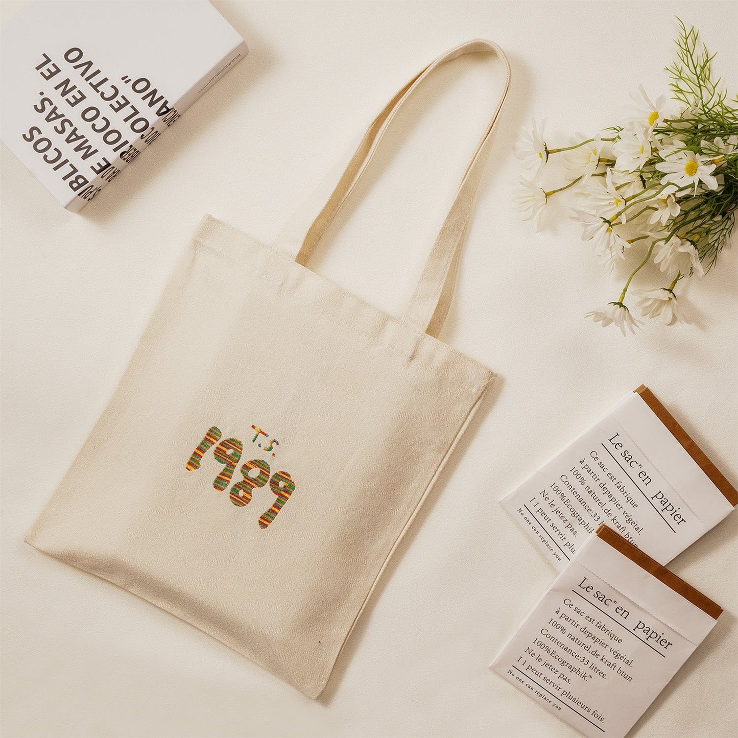 Custom Embroidered Music Album Canvas Bag
