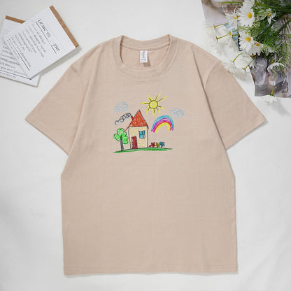 Custom hand-painted embroidered sweatshirt