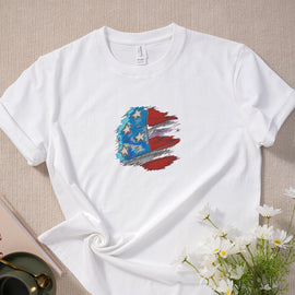 flag day. Memorials, thanksgivers, embroidered T-shirts