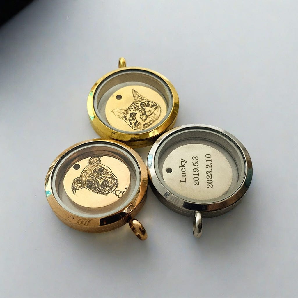 Personalized Heart Cremation Charm Necklace For Pet Ashes