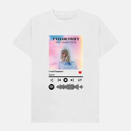 Custom Spotify Scannable Music Code T-shirt With Photo