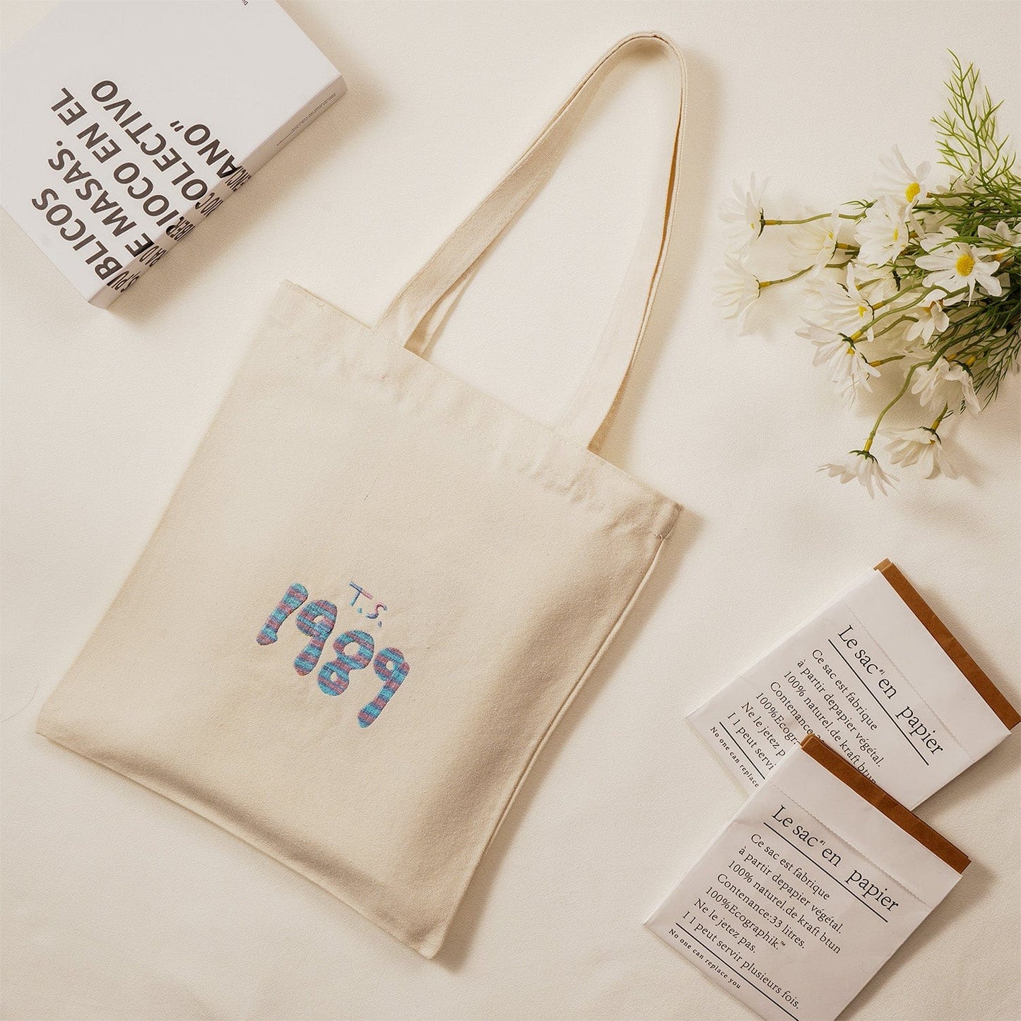 Custom Embroidered Music Album Canvas Bag