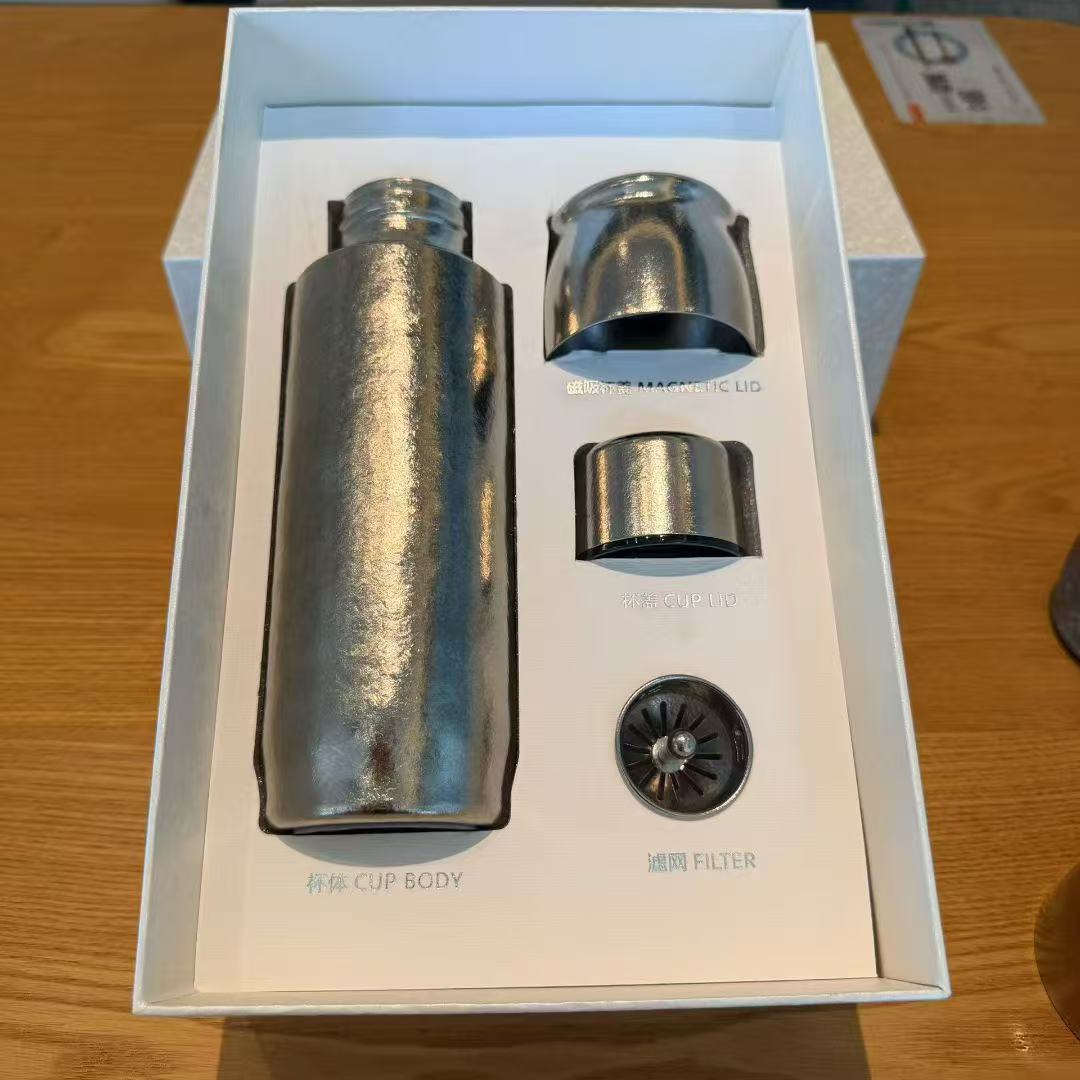 The Crystal Ti Series: Pure Titanium Magnetic Tea Tumbler & Sharing Cup