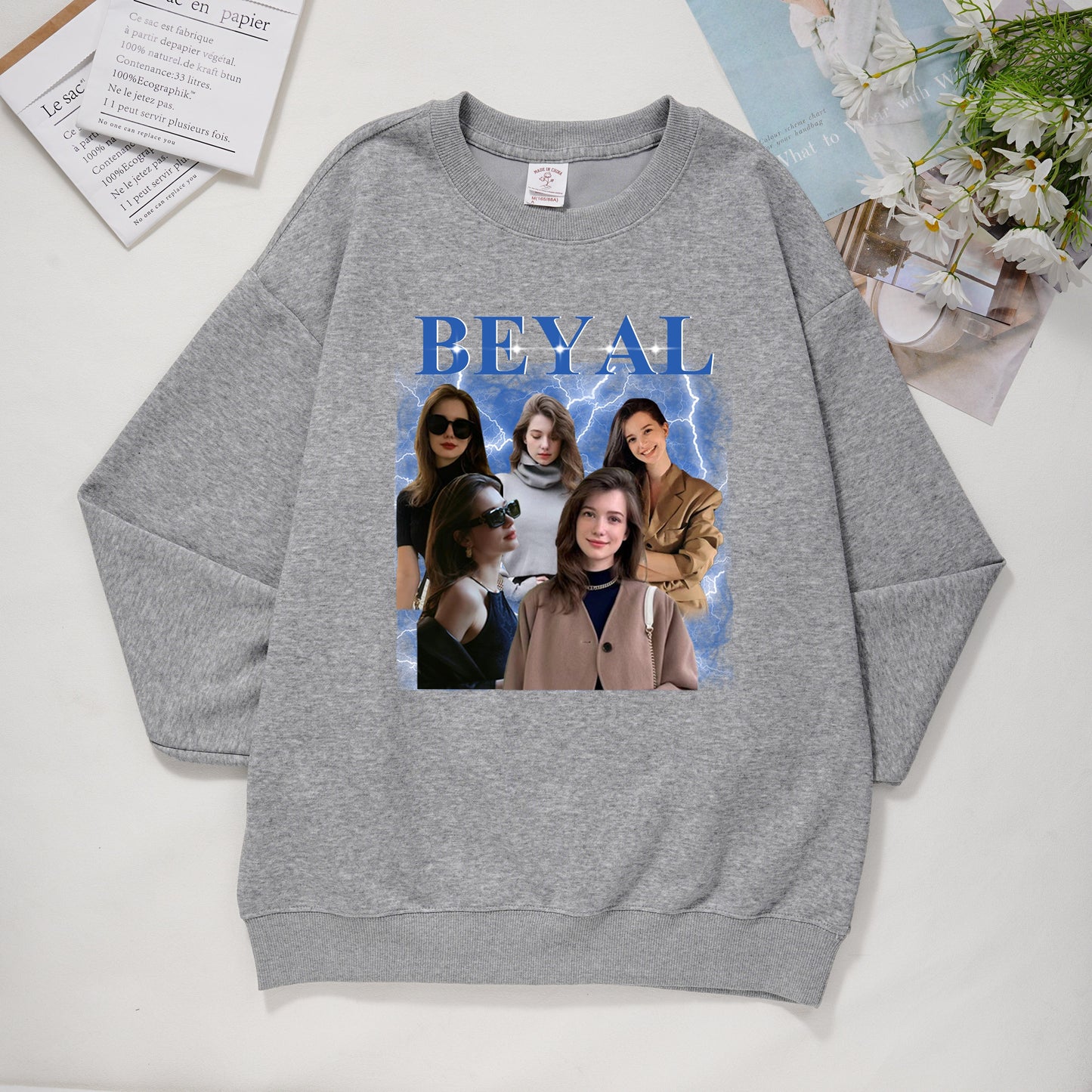 Customized Photo Printed T-shirt/Sweatshirt - Gift for Family Members, Pet Lovers