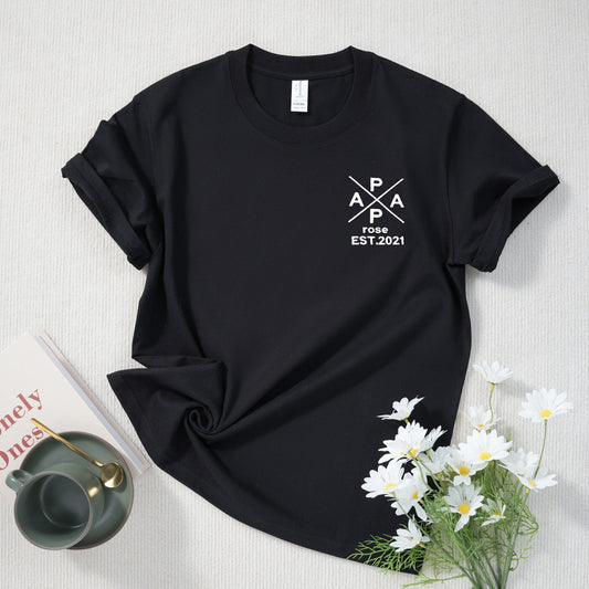 Men's T-Shirt Dad personalized with names of children year of birth gift for father Father's Day gift