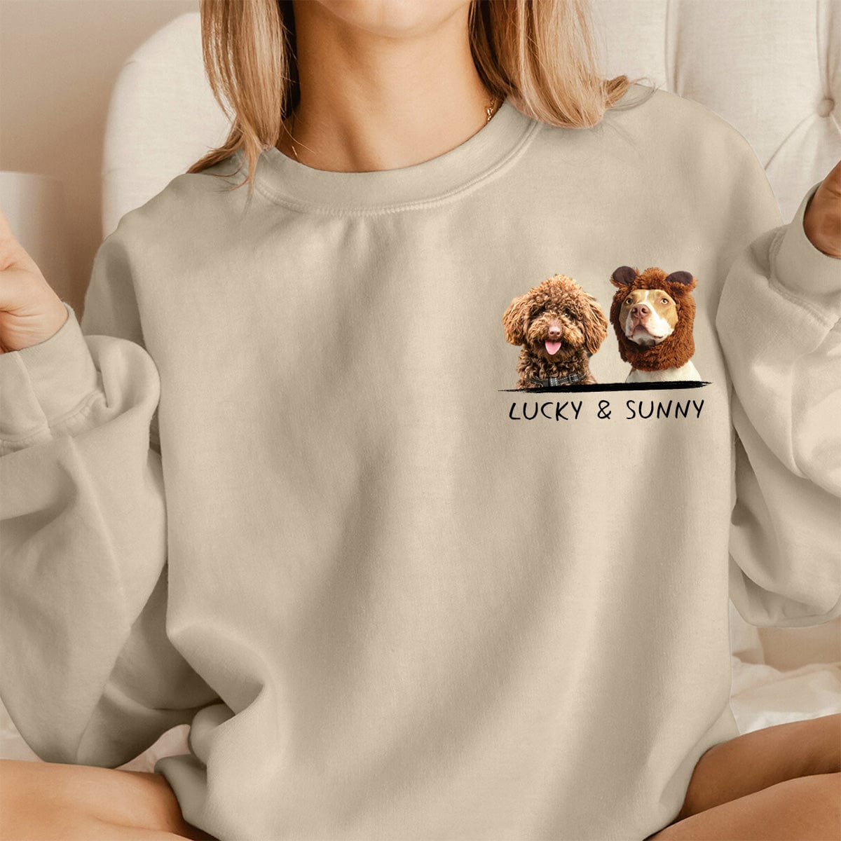 Custom Embroidered Hoodie | Fall Edition Heat Transfer Pet Photo Design | Unique Style for Pet Lovers in Europe & America