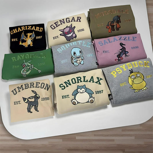 Custom - Embroidered Cartoon Hoodies & Tees - Perfect for Mom & Dad!