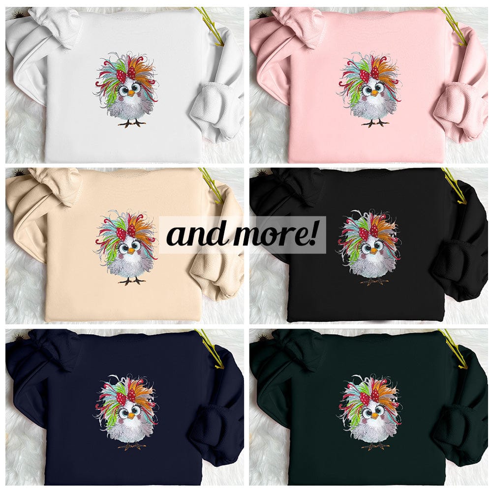 Embroidered sweatshirt, hoodie - Animal series - Chick