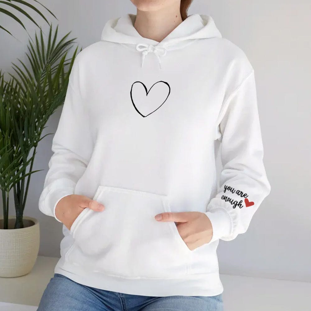 Embroidered Heart Line Couples T-shirt/Sweatshirt/Hoodie - Perfect Gift for Lovers! Soft, Stylish, and Comfortable Apparel for Your Next Casual Outing"