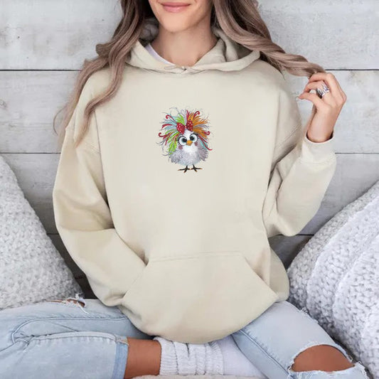 Embroidered sweatshirt, hoodie - Animal series - Chick