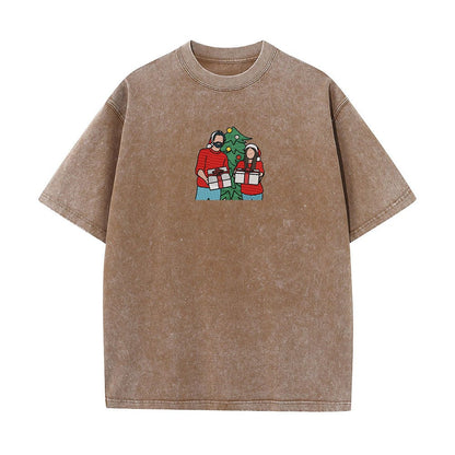 Wash T-shirt personalized embroidery - player, color embroidery, contour embroidery