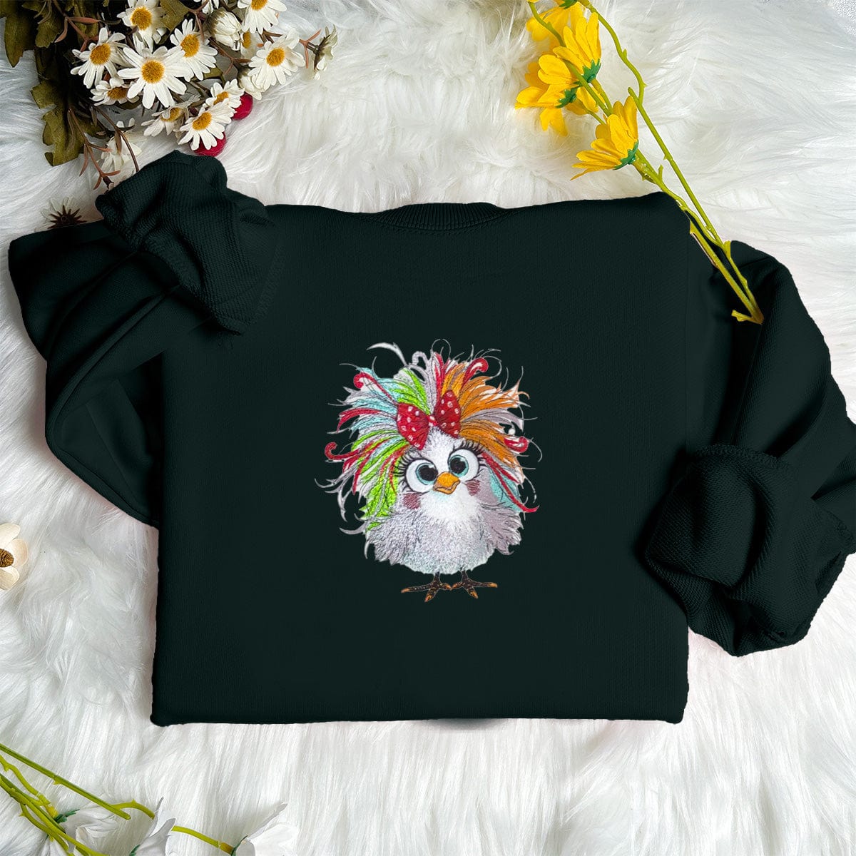 Embroidered sweatshirt, hoodie - Animal series - Chick