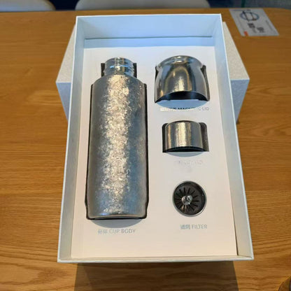 The Crystal Ti Series: Pure Titanium Magnetic Tea Tumbler & Sharing Cup