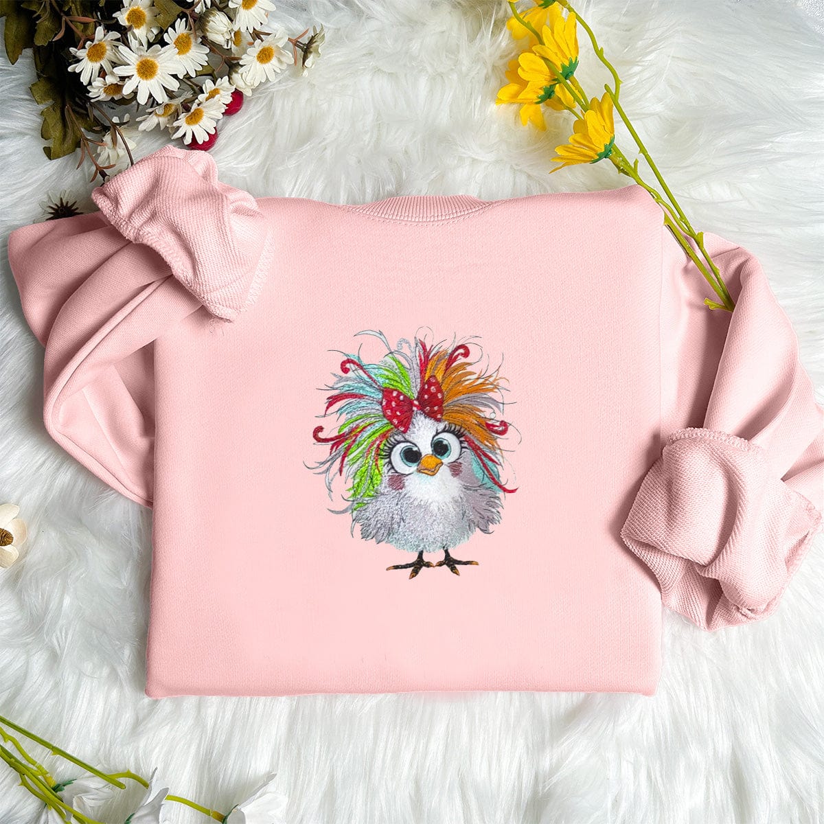 Embroidered sweatshirt, hoodie - Animal series - Chick