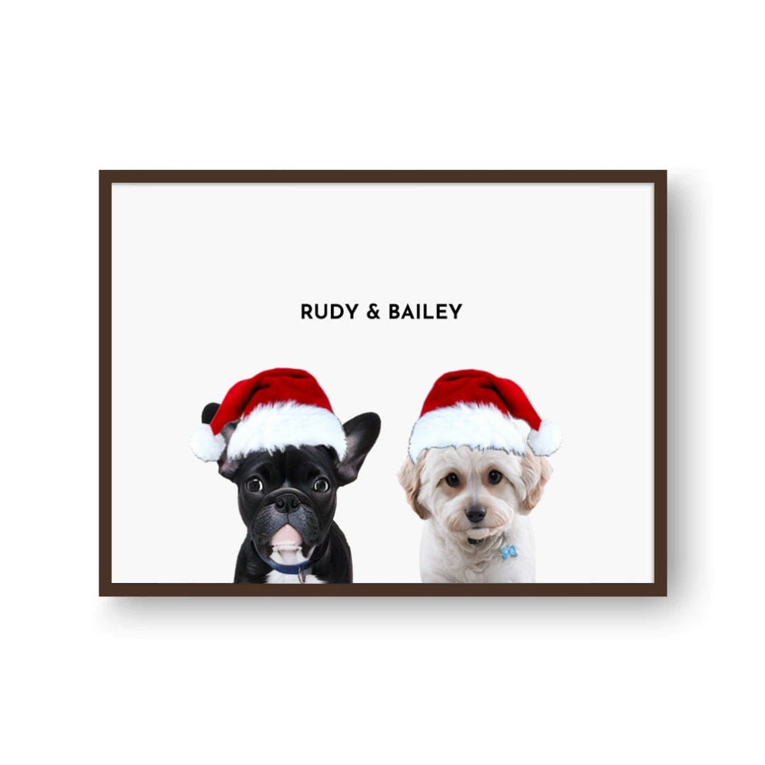 Two Pet Christmas Portraits