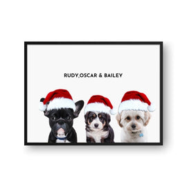 Three Pet Christmas Portraits