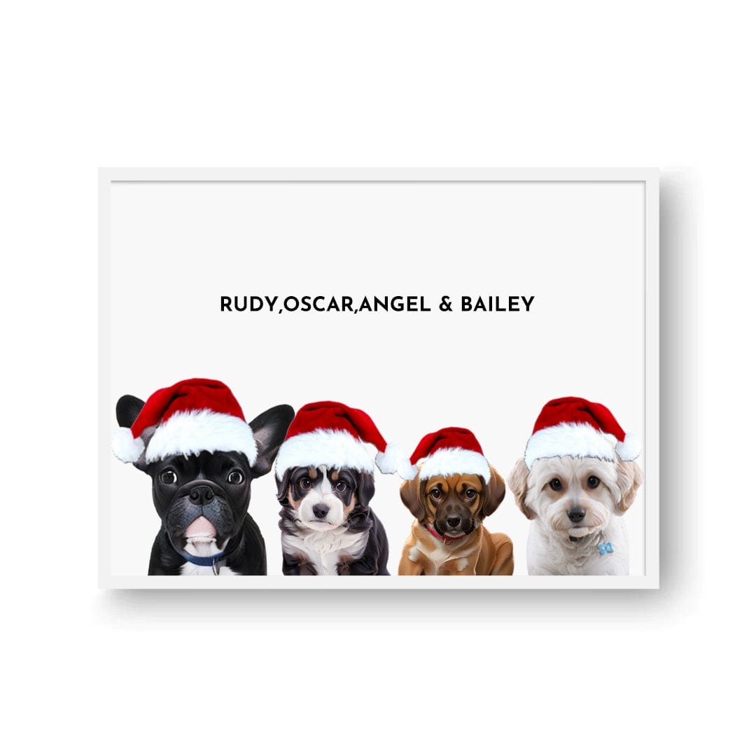 Four Pet Christmas Portraits