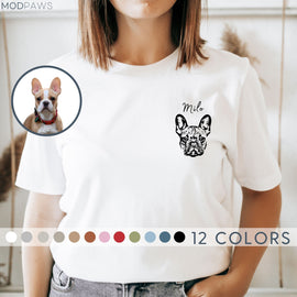 Custom Pet Shirt - Corner Pet Photo + Name