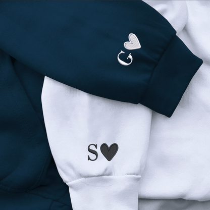 Custom Embroidered Hoodie with Text On Sleeve